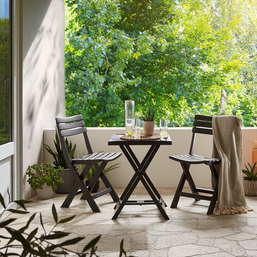 Lesnina XXXL SET ZA BALKON umetna masa antracit antracit Cene