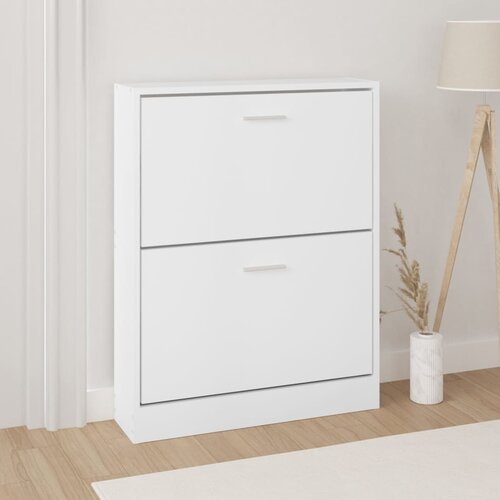 VidaXL Ormarić za cipele bijeli 59 x 17 x 81 cm od konstruiranog drva Slike