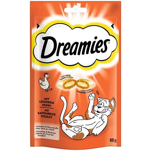 Dreamies mačji prigrizek - Varčno pakiranje: s pi&amp;scaron;čancem (6 x 60 g) Slike