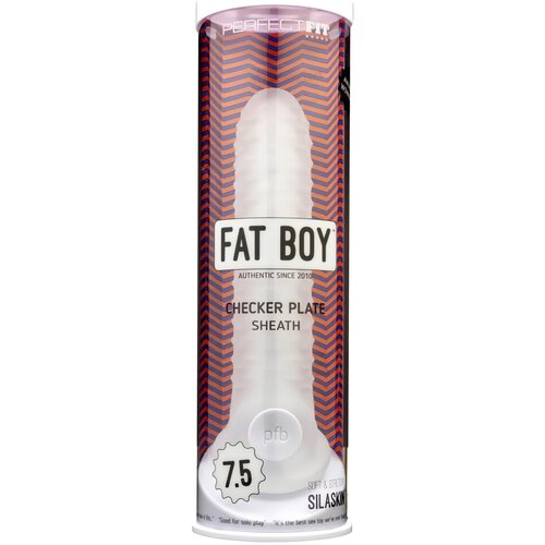 PerfectFIT Fat Boy Checker Box - ovitek za penis (19 cm) - mlečno bela Cene