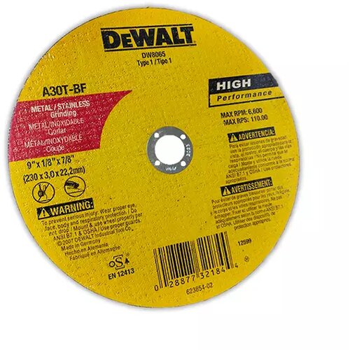 Dewalt brusna ploča  230mm debljina 3mm Cene