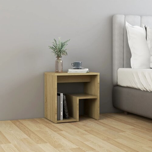 VidaXL Nočna omarica sonoma hrast 40x30x40 cm iverna plo&amp;scaron;ča, (20624015) Slike