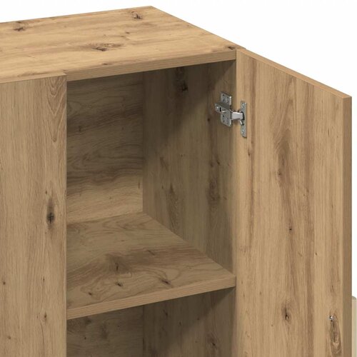  Komoda boja hrasta artisana 90 x 34 x 80 cm konstruirano drvo Slike