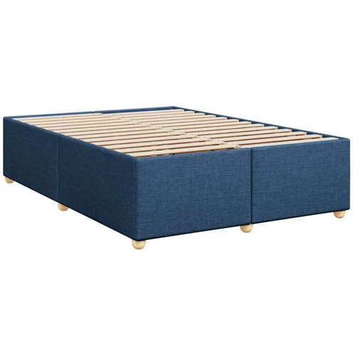 vidaXL Box spring postelja z vzmetnico modra 140x200 cm blago, (21306926) Cene