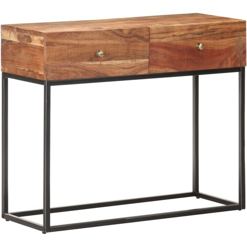  Konzolni stol 90 x 35 x 75 cm od grubog bagremovog drva Cene