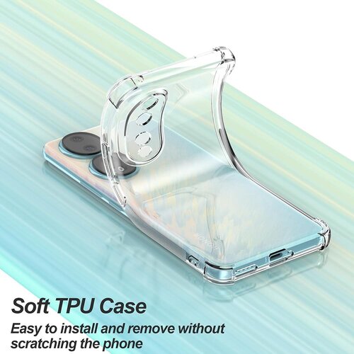 Techsuit Shockproof Clear Silicone prozorna maskica odporna na udarce za Honor 90 Pro Slike