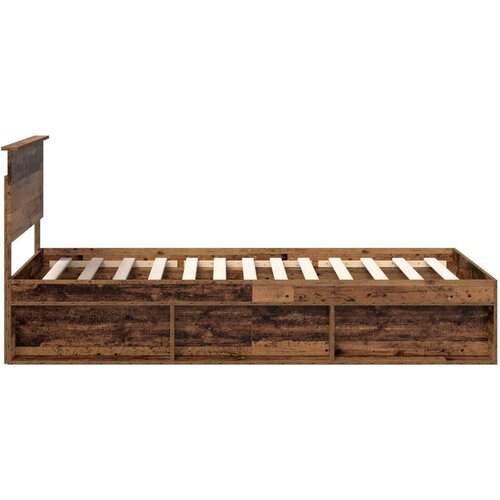  Okvir za krevet s uzglavljem Staro drvo 100 x 200 cm Slike