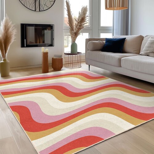Mila Home Žuta /ružičasta periva staza 80x200 cm Creamy Raspberry Swirl &amp;ndash; Slike