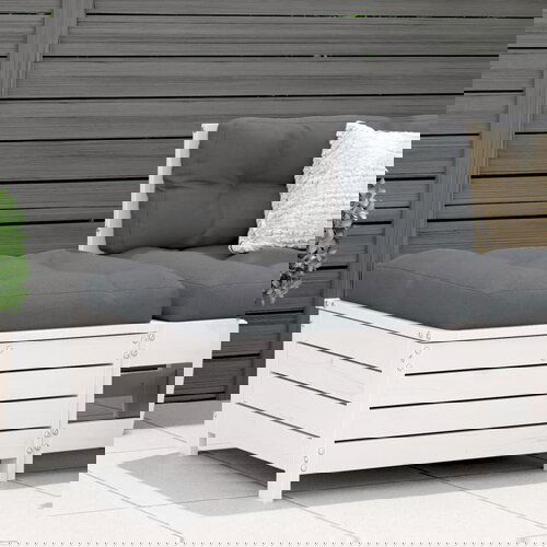 vidaXL Vrtni tabure bijeli 62 x 63 5 x 32 cm od masivne borovine Cene