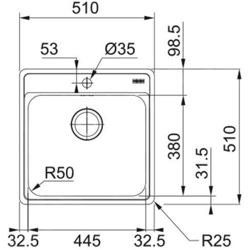 Franke 101.0698.010 Bell BCX 610-51 pomivalno korito iz nerjavnega jekla Cene