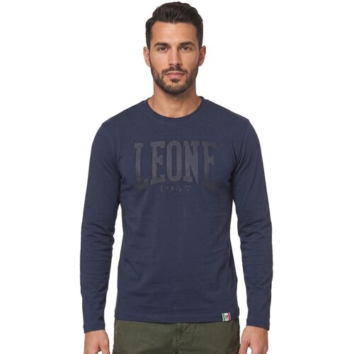 Leone 1947 Majice z dolgimi rokavi Man Long Sleeves Big Logo Modra Cene