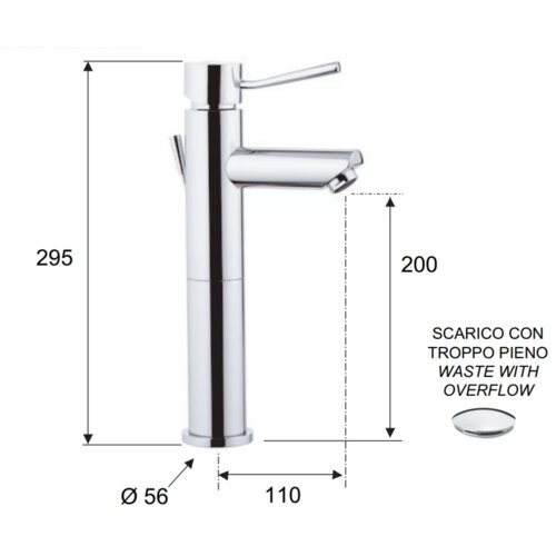 Remer minimal baterija za lavabo sa podsklopom visoka N10L Slike