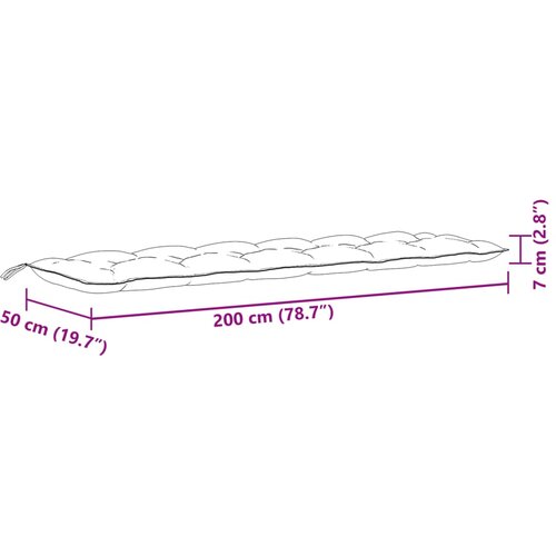  Jastuci za vrtnu klupu 2 kom zeleni 200x50x7 cm tkanina Slike