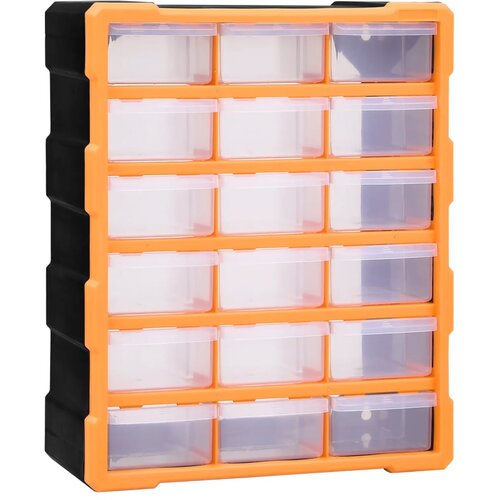 vidaXL Organizator s 18 srednjih ladica 38 x 16 x 47 cm Cene