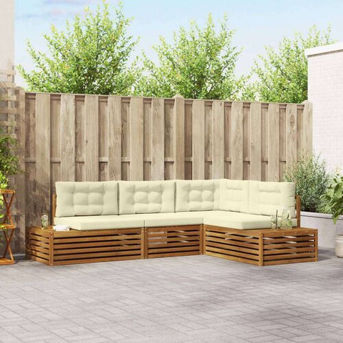  Set vanjskih sofa s jastukom 4 Komad Prirodna i krem Cene
