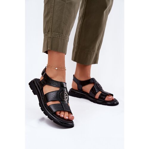 ARTIKER Leather Women&amp;#039;s Sandals Patent With Decorative Detail Slike