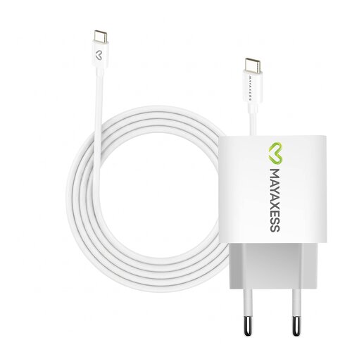 Oem Mayaxess, Omrežni polnilnik za Galaxy S22 Ultra 20W + 1m USB-C kabel, Bela, (5000275861) Cene