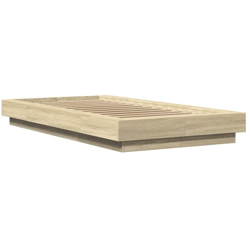  Krevetna konstrukcija s LED svjetlom Hrast sonoma 80 x 200 cm Slike