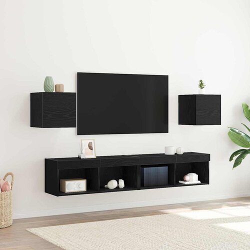  Ormar za TV montiran na zid 2 pcs Crni hrast 30,5 x 30 x 30 cm Cene