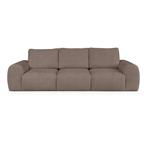 Rodier Rjava sedežna garnitura iz tkanine bouclé 287 cm Mirel – Cene