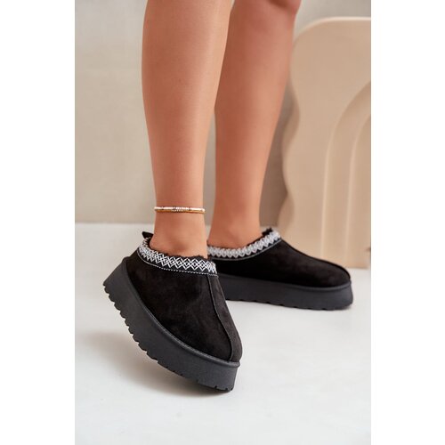FK1 Snow Slippers On Platform With Embroidery Black Tamilda Cijene