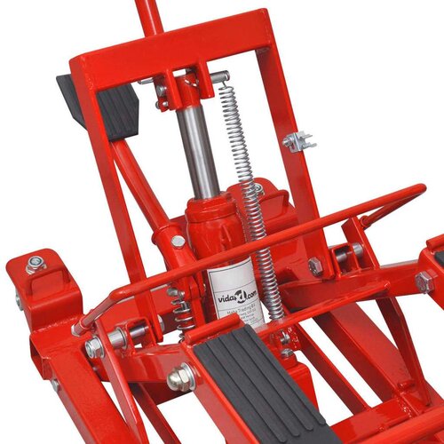 VidaXL Rdeča Hidravlična Dvigalka za Motorna Kolesa/Terenska Vozila 680 kg Slike