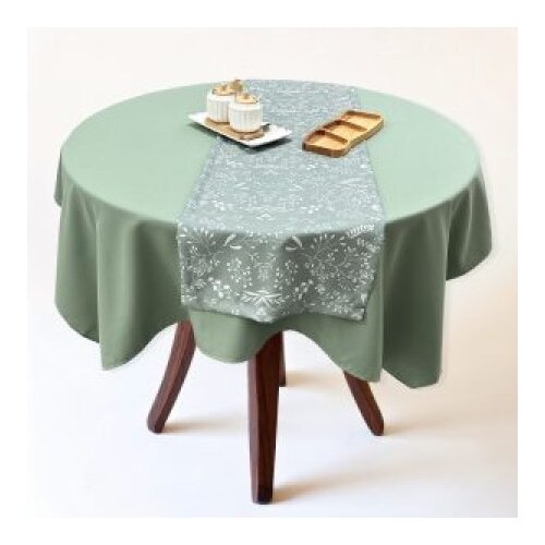  Set stolnjaka 140x180cm sa ranerom 40x140cm Zelena boja/Cvet ( 5010083zelenabojacvet ) Cene