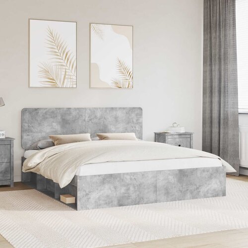  Krevetna konstrukcija Beton 180 x 200 cm Čvrsto borovo drvo Cijene