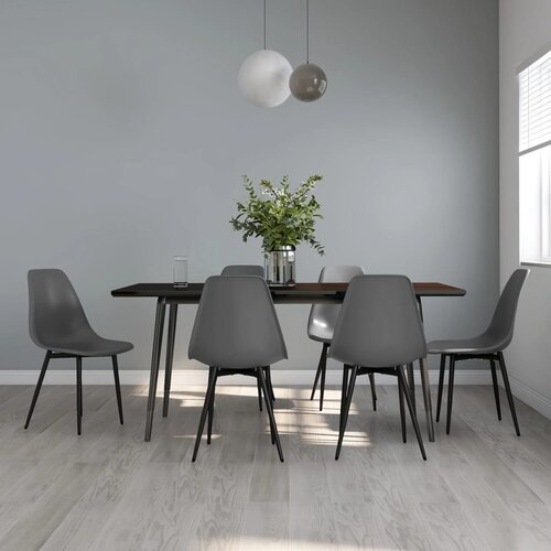 The Living Store Jedilni stoli 6 kosov sive barve PP - Jedilni Stol, (21419552) Slike