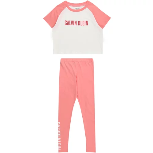 Calvin Klein Underwear Pidžama set 'Intense Power' roza / roza / bijela