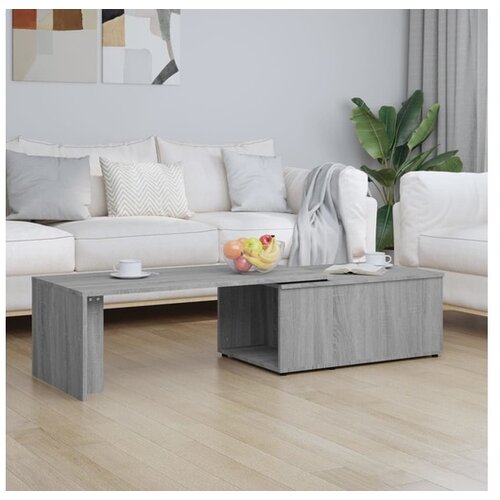  Klubska mizica siva sonoma 150x50x35 cm inženirski les Cene