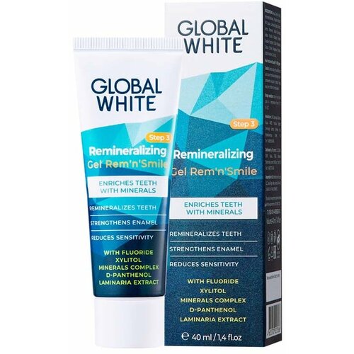Global White gel za remineralizaciju zubne gleđi i smanjenje osetljivosti zuba 40ml Slike
