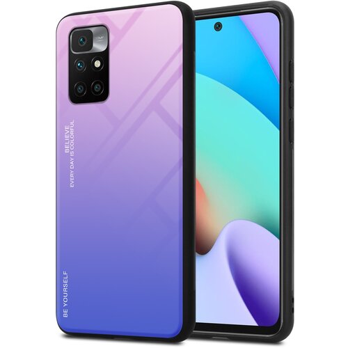 Cadorabo Ohi&scaron;je, združljiv z Xiaomi v roza - modri - dvobarvni za&scaron;čitni pokrov iz silikona TPU in hrbta iz kaljenega stekla, (20589403) Cene