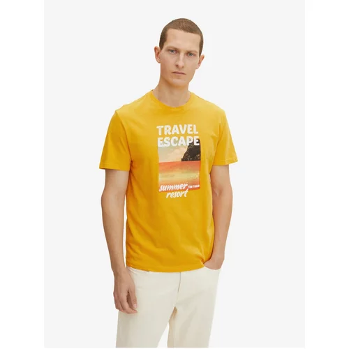 Tom Tailor Yellow Men's T-Shirt - Men's
