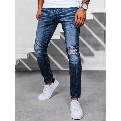 DStreet Spodnie męskie jeansowe niebieskie Slike