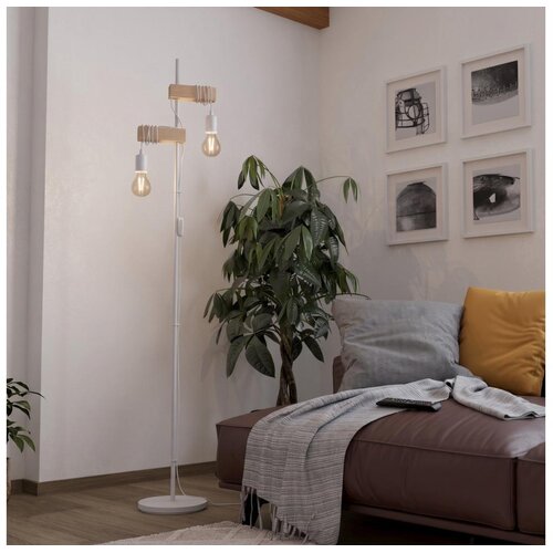 Eglo 44083 - Podna lampa TOWNSHEND 2xE27/10W/230V bela Slike