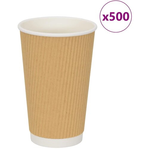  Papirnate &amp;scaron;alice za kavu 500 kom 16 oz 400 ml smeđe Slike