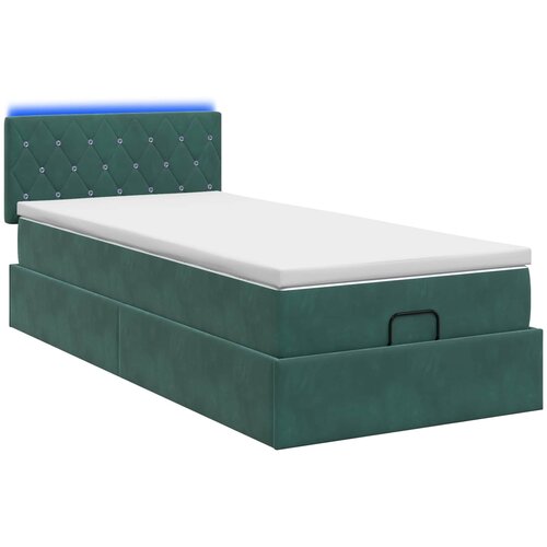  od pjene s madracem i LED-om Tamnozelena 90 x 190 cm Slike
