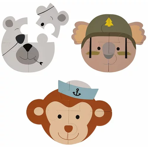 Bo Jungle B-Animal puzzle Monkey/Bear/Koala 3 kom