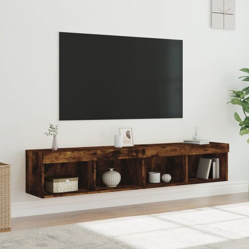  TV ormarići s LED svjetlima 2 kom boja hrasta 80x30x30 cm Slike