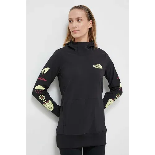 The North Face Športni pulover Tekno Pullover črna barva, s kapuco