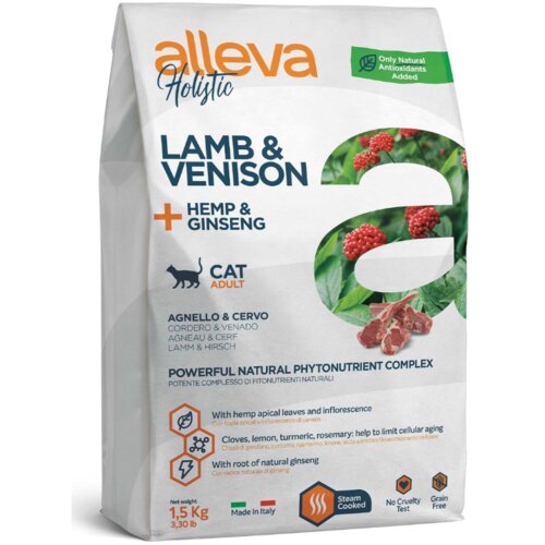 Alleva suva hrana za odrasle mačke holistic grain free- jagnjetina i divljač 1.5kg Cene