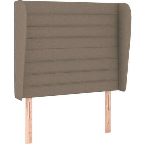 Maison Chic posteljno vzglavje - vzglavna omarica - nočna omarica z u&amp;scaron;esi taupe 83x23x118/128 cm blago, (21711988) Slike