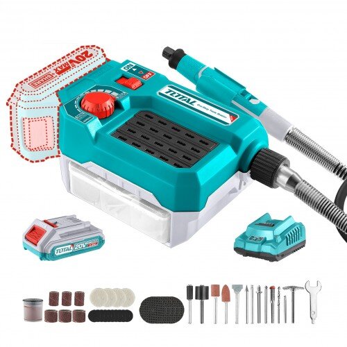 TOTAL TOOLS Akumulatorski modelarski brusilnik 20V/33000rpm/P20S (SET Baterija 1x2Ah, Polnilec) (TMGLI20011) Cene