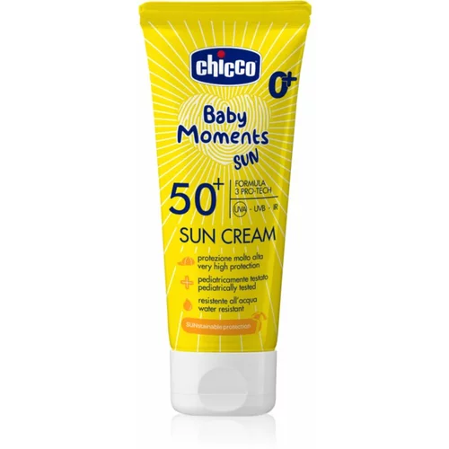 Chicco Baby Moments Sun krema za sunčanje SPF 50+ za djecu od rođenja 75 ml