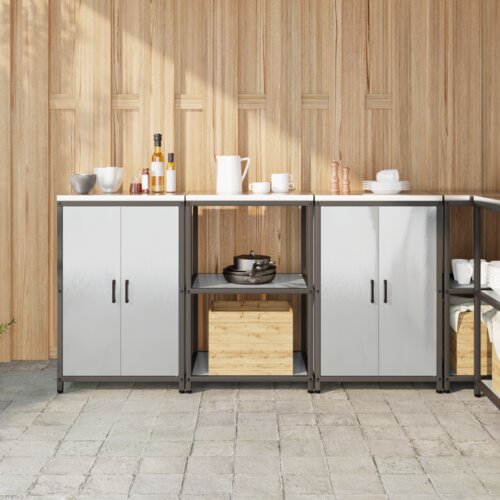 Kuhinjski set za pohranu 3 pcs Srebrna 180 x 50 x 92 cm Cijene
