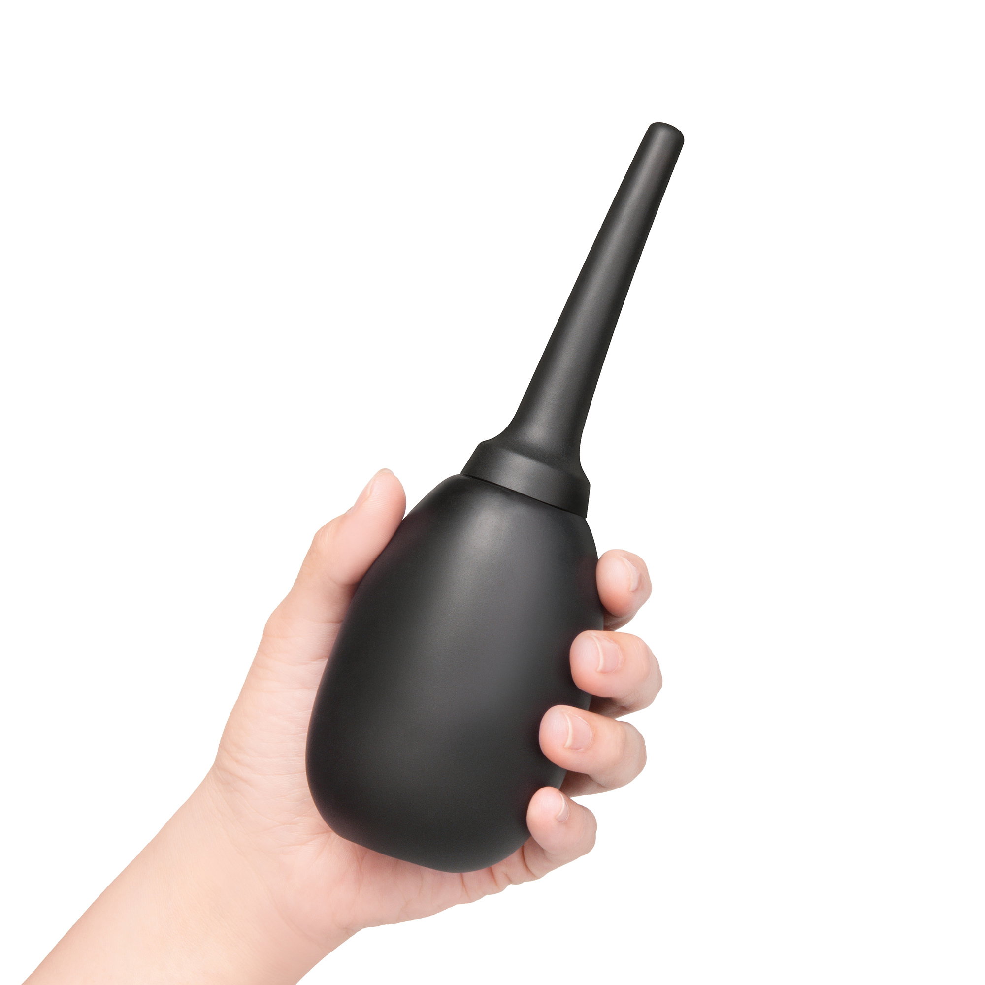B-Vibe Flexible Silicone Anal Douche Black Slike