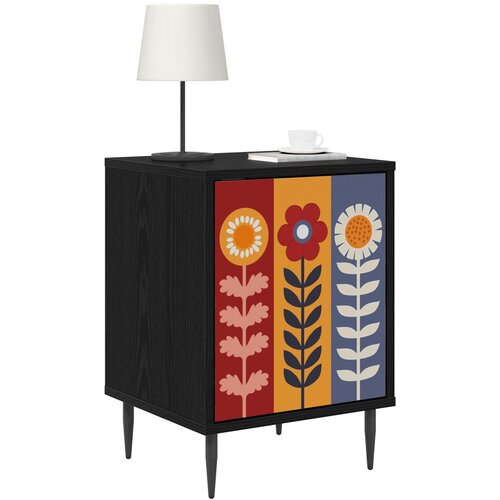  Noćni ormar ESSEN Crni hrast 36 x 33 x 51 cm Konstruirano drvo Slike