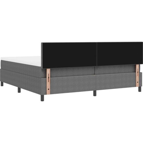  Krevet s box springom s madracem svijetlosivi 200x200 cm Kordurojna tkanina Slike