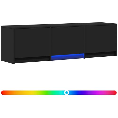 vidaXL TV omarica z LED osvetlitvijo Z LED Črna 140 x 34 x 40 cm, (5000210466) Cene